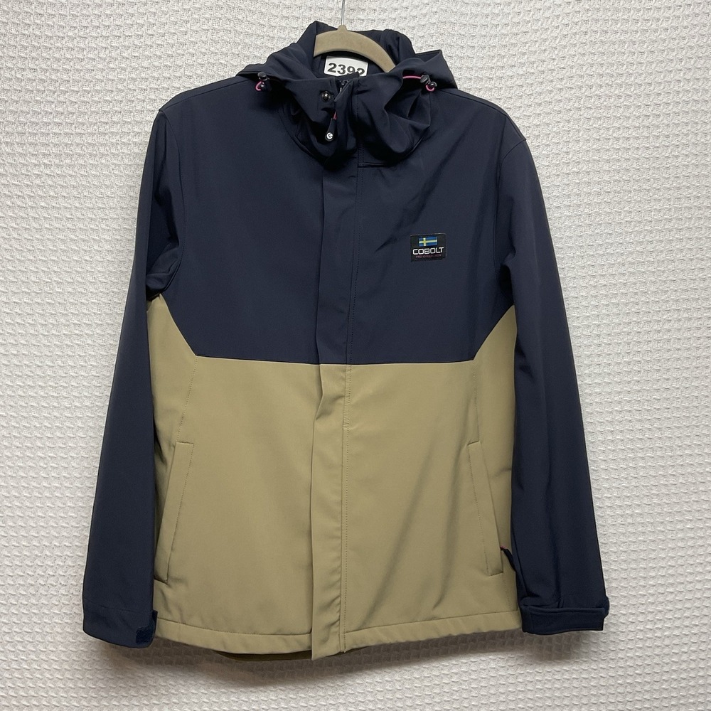 Cobolt‎ of Sweden COBTEX 5000 Men's L Softshell Hooded Jacket Navy Tan